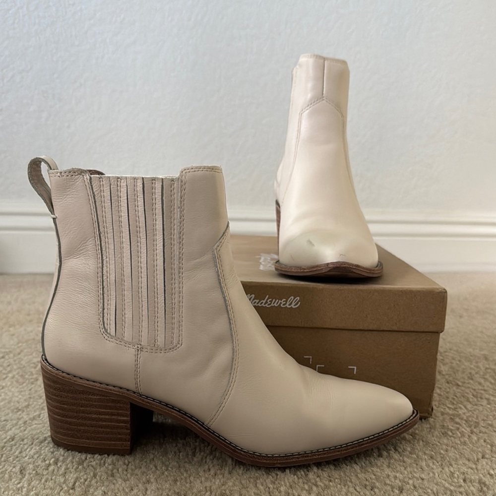 Madewell Women's Cream Ankle Boots